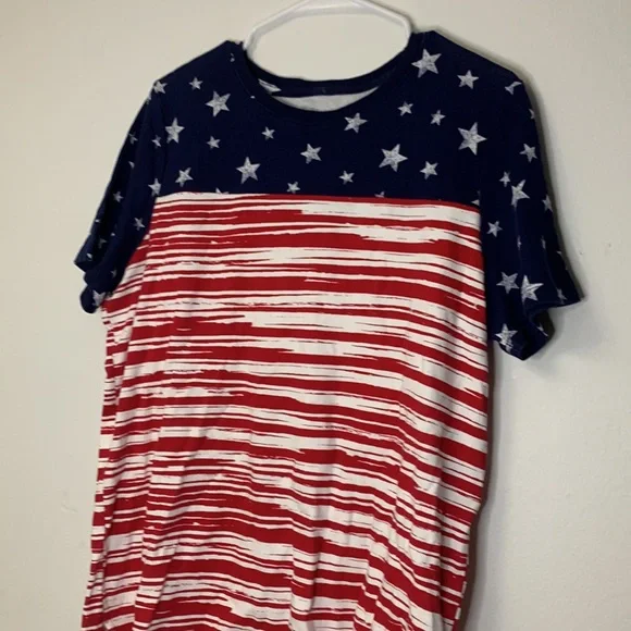 Kim Rogers American flag Tshirt, size Medium. Red white and blue design. - Picture 6 of 6
